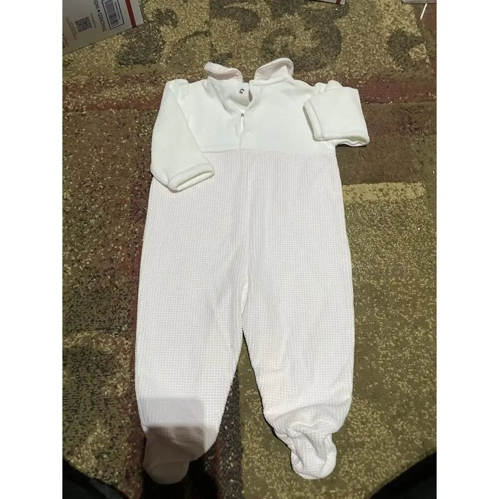 First‎ Impressions Vintage 6/9 month Pink Soft Embroidered Baby Bubble Romper
